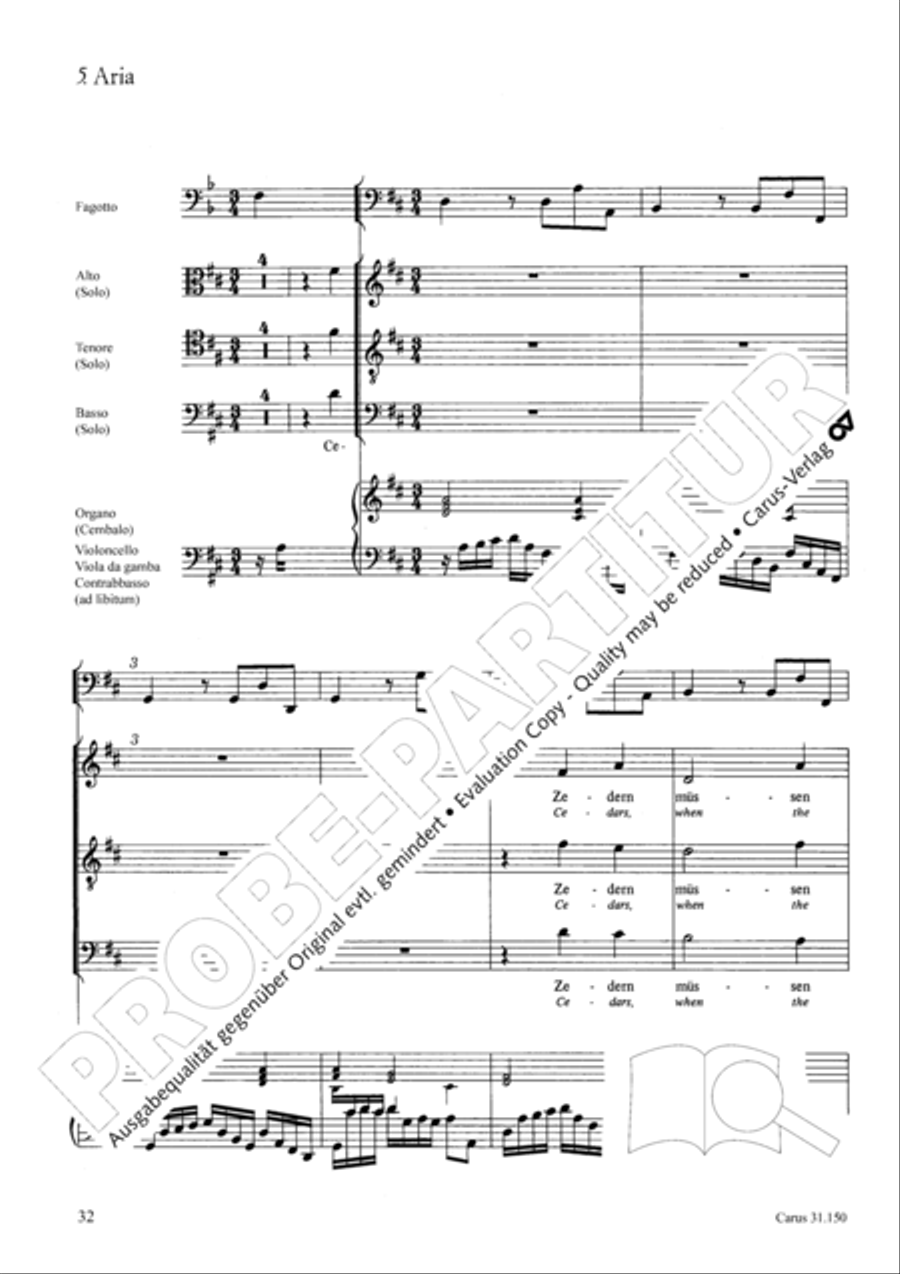 O my Lord, I long for thee (Nach dir, Herr, verlanget mich) 4-Part scores gallery preview page 35