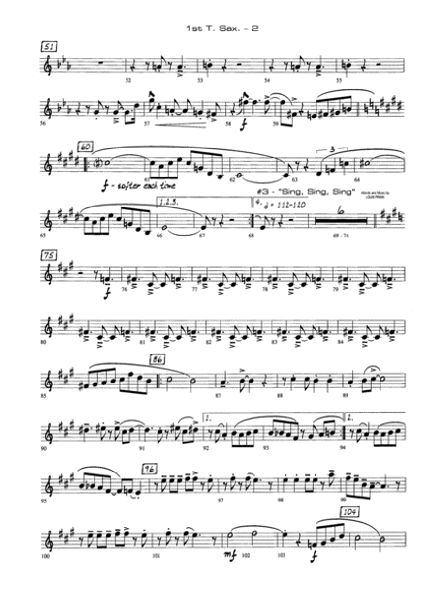 A Salute to Benny Goodman: B-flat Tenor Saxophone Jazz Ensemble scores gallery preview page 2