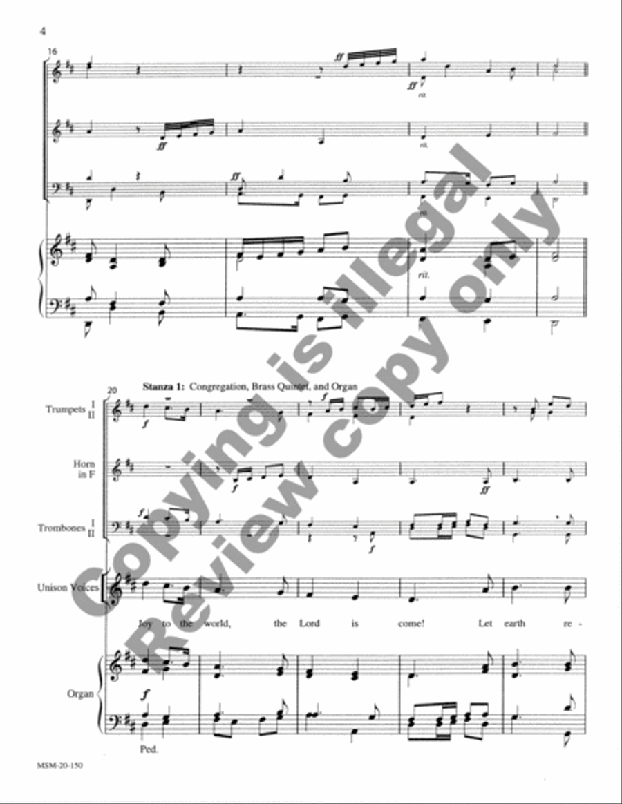 Joy to the World (Antioch) Choir scores gallery preview page 4