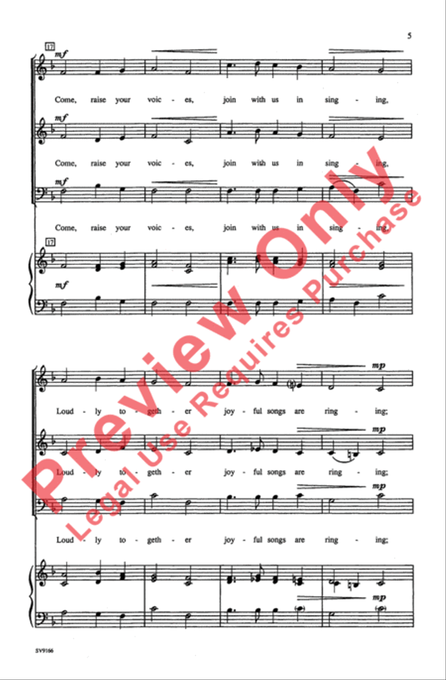 Come, Join in Singing 3-Part scores gallery preview page 5