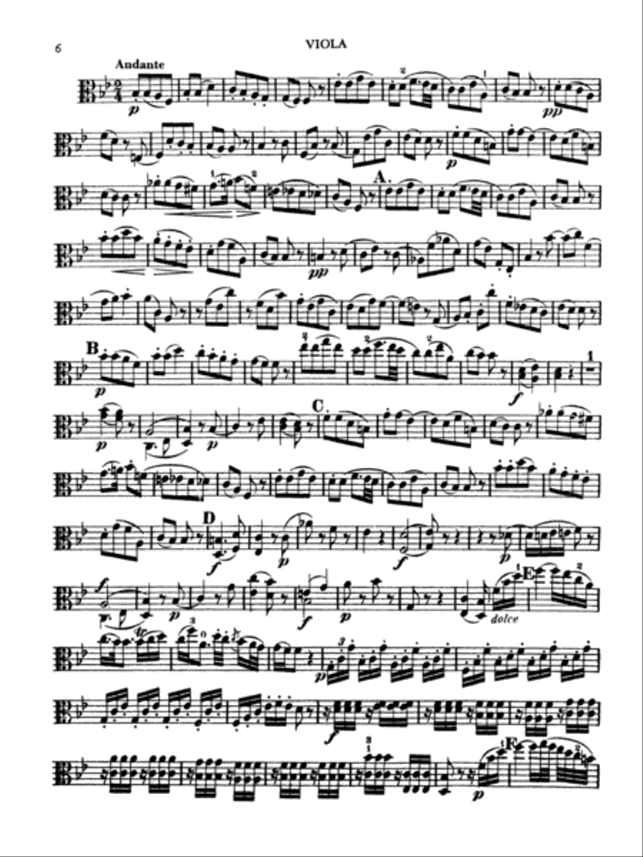 Mozart: Divertimento in E flat Major, K. 563 Viola scores gallery preview page 6