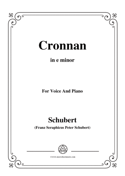 Schubert-Cronnan,in e minor,for Voice&Piano image number null
