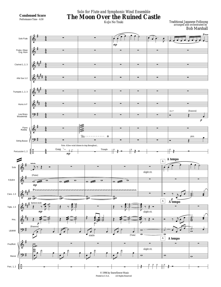 Moon Over the Ruined Castle - Kojo No Tsuki Concert Band scores gallery preview page 2