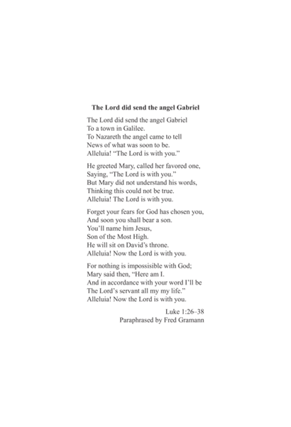 The Lord Did Send the Angel Gabriel (Downloadable)