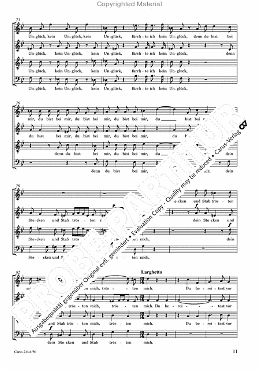 Motets and arias for choirs collected and edited by Johann Adam Hiller, vol. 5 Voice Solo scores gallery preview page 12