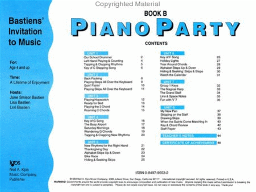 Piano Party Book B Piano Party Book B Piano Method scores gallery preview page 2