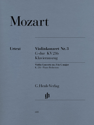 Book cover for Violin Concerto No. 3 in G Major K216