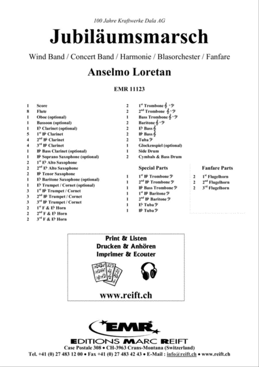Jubilaumsmarsch Concert Band scores gallery preview page 2
