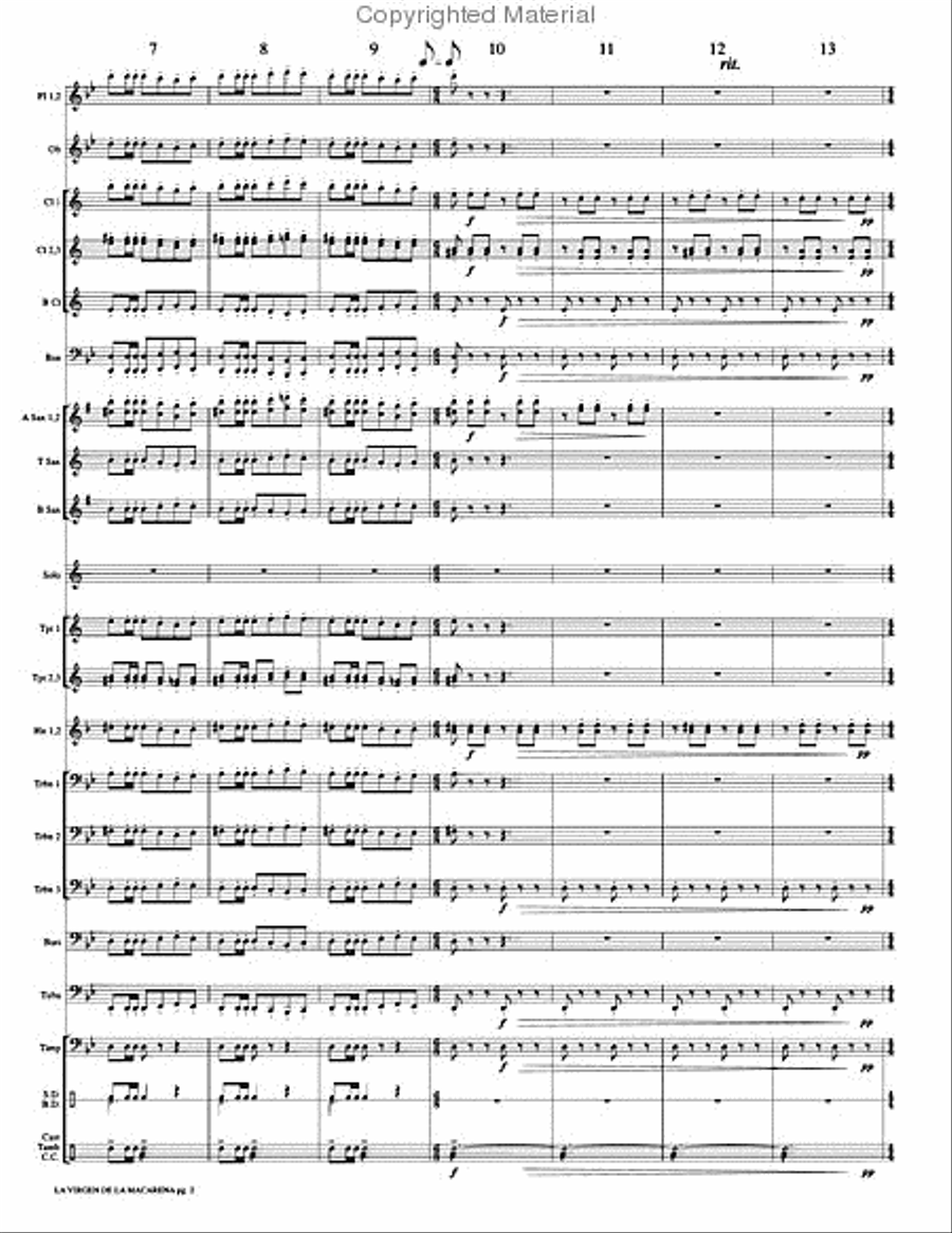 La Virgen de la Macarena La Virgen de la Macarena Concert Band scores gallery preview page 5