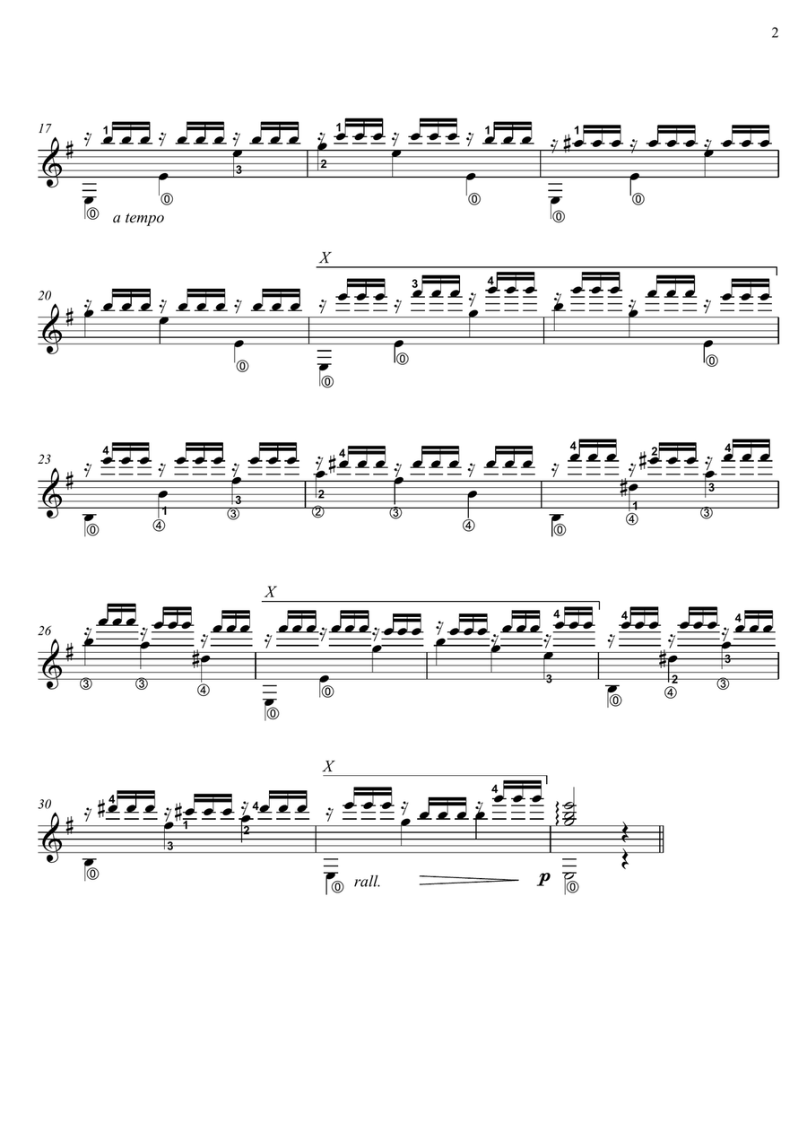 Fantasia advanced classical guitar tremolo Acoustic Guitar scores gallery preview page 2