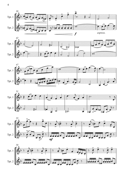 Belle by Alan Menken Trumpet Duet - Digital Sheet Music