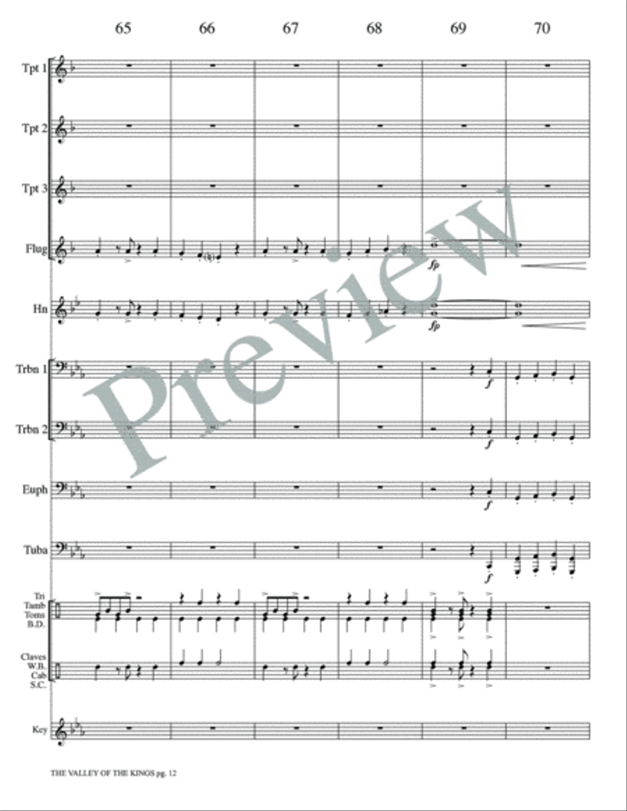 The Valley of the Kings The Valley of the Kings Small Ensemble scores gallery preview page 14