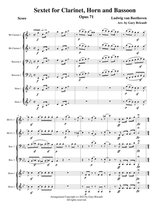 Sextet for Clarinet, Horn and Bassoon - Opus 71