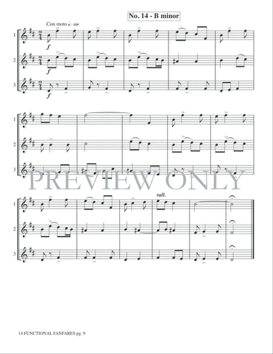 14 Functional Fanfares Trumpet Trio scores gallery preview page 11