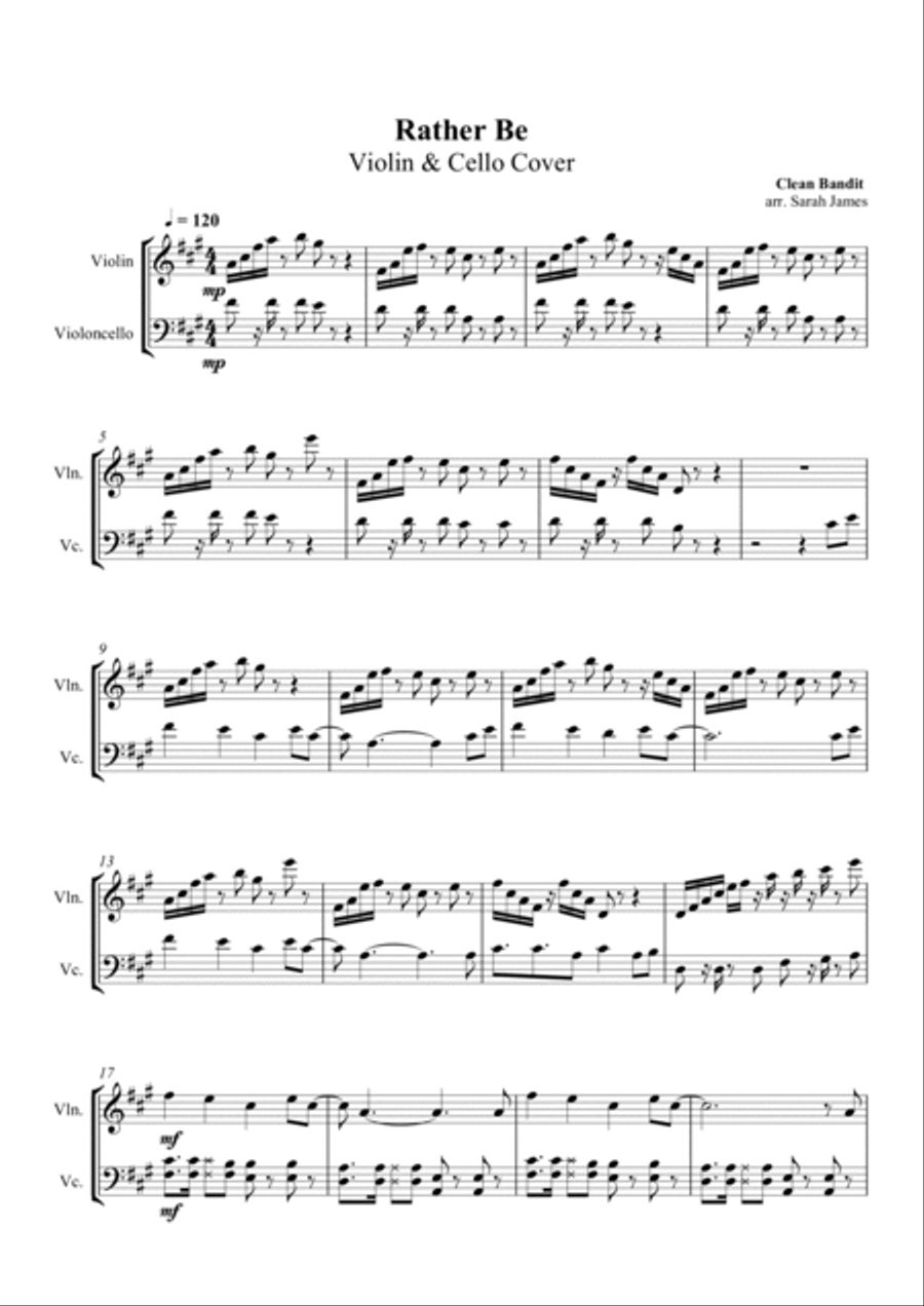 Rather Be Rather Be Score and Parts scores gallery preview page 2