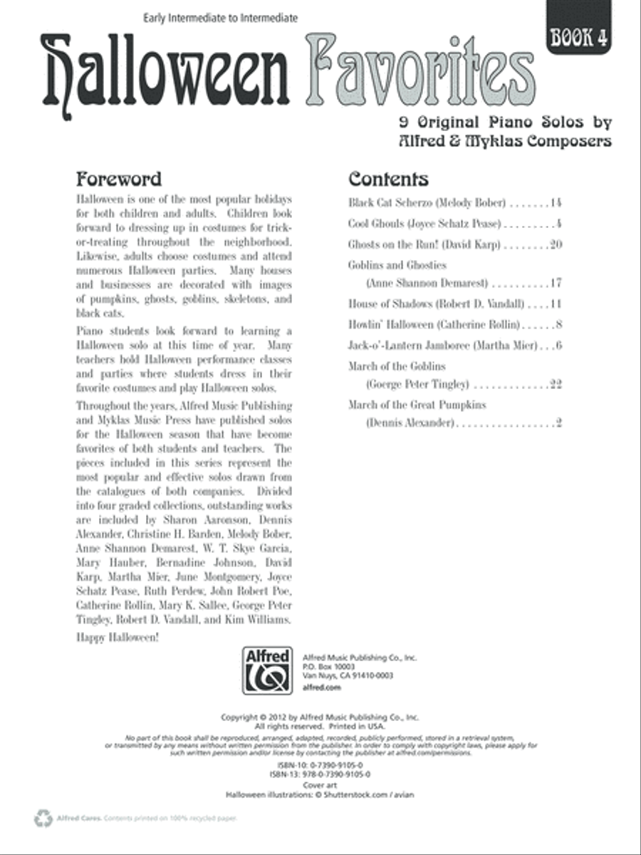 Halloween Favorites, Book 4 Piano Solo scores gallery preview page 2