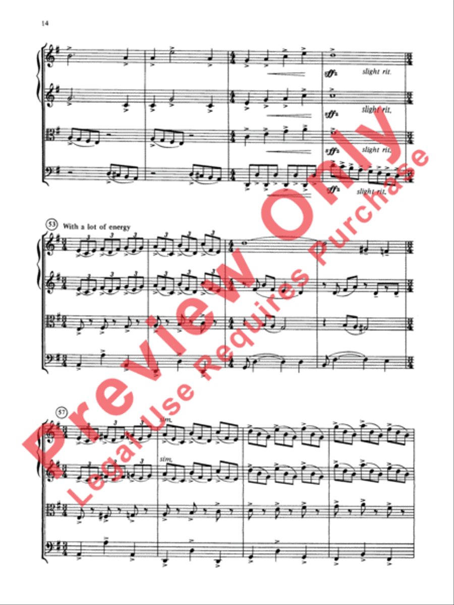 Jazz Classics String Quartet scores gallery preview page 15