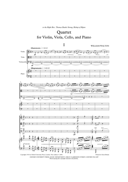 Quartet for Violin, Viola, Cello, and Piano