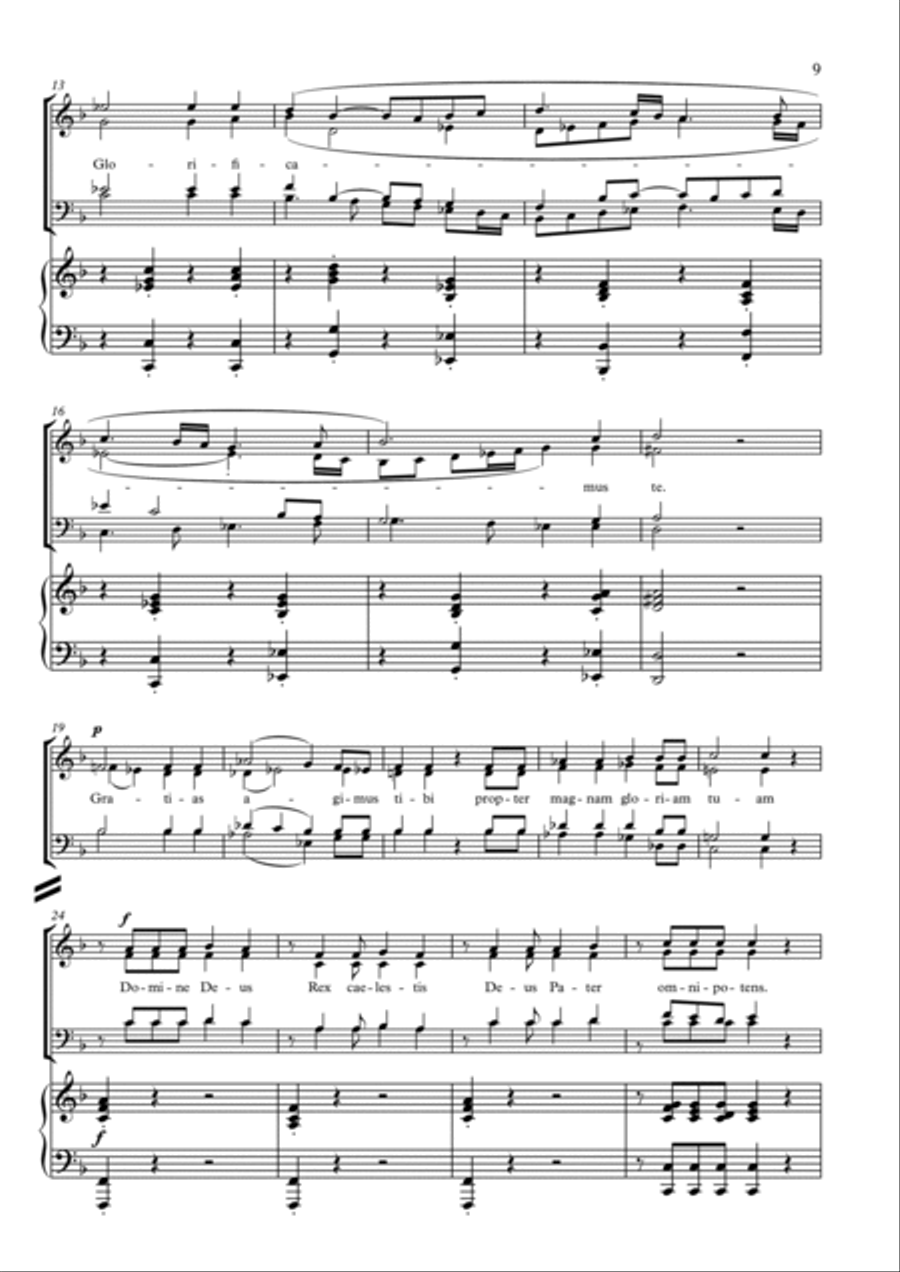 Missa gioiosa for 4prt mixed choir, piano or organ, bass, drums, keyboard ad lib. 4-Part scores gallery preview page 5