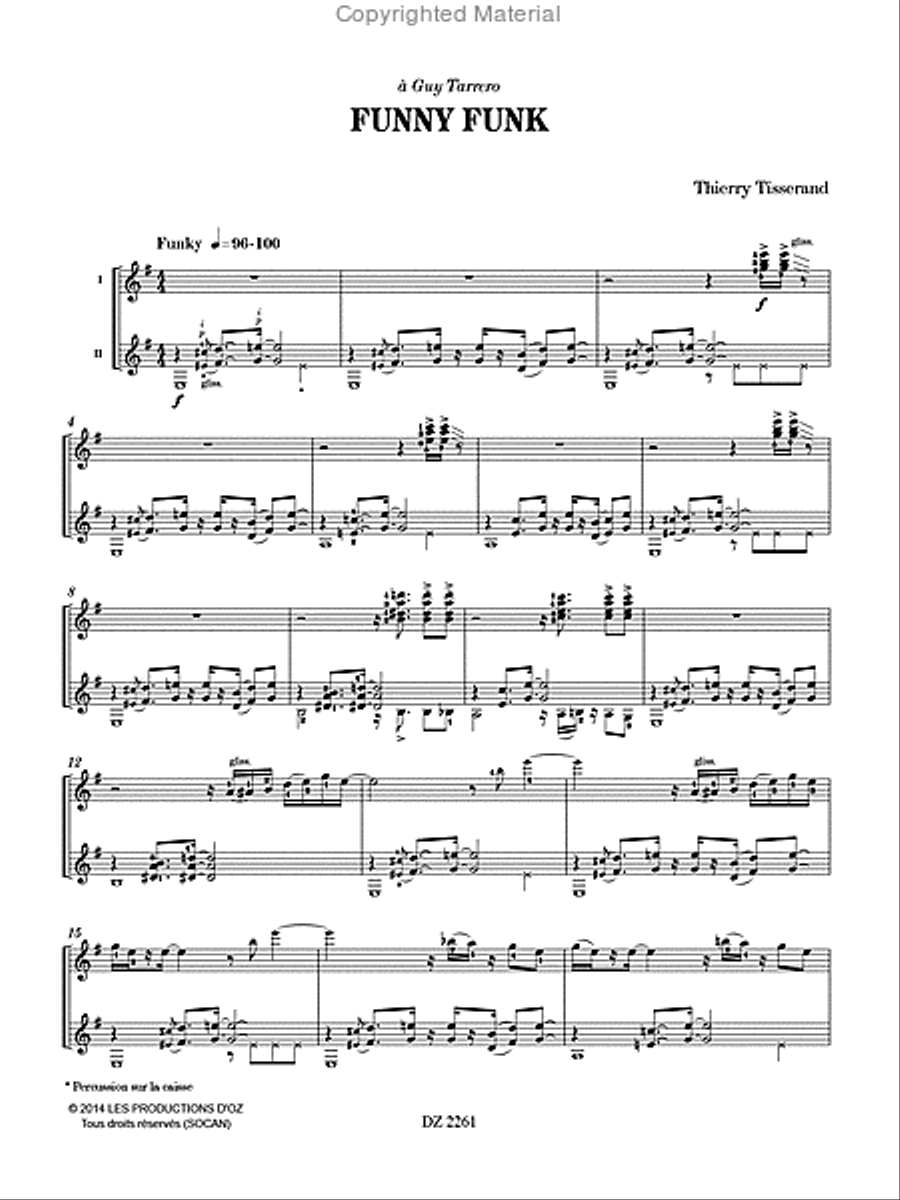Funny Funk Electric Guitar scores gallery preview page 2