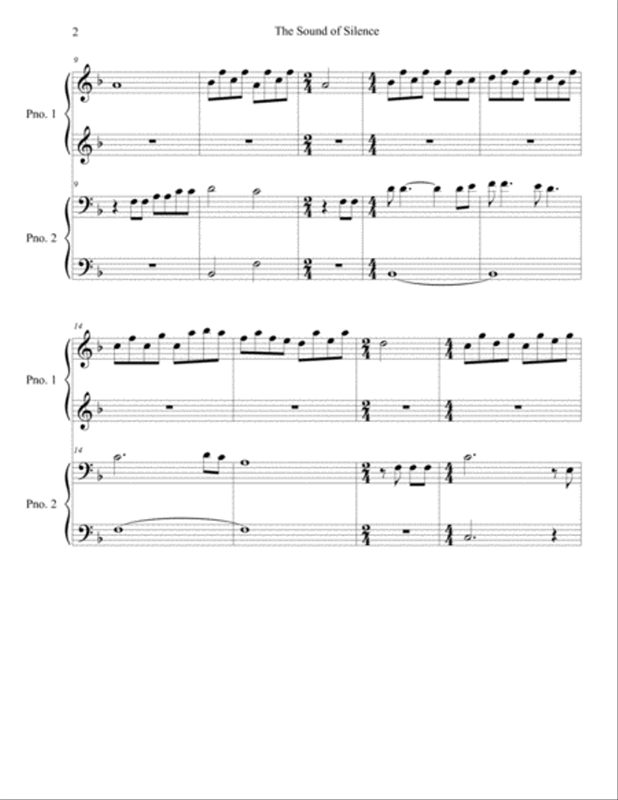 The Sound Of Silence The Sound Of Silence Set of Parts scores gallery preview page 3