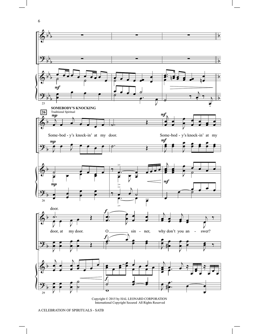 A Celebration Of Spirituals 4-Part scores gallery preview page 4
