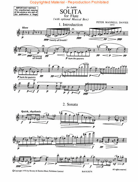 Two Pieces for Flute Alone