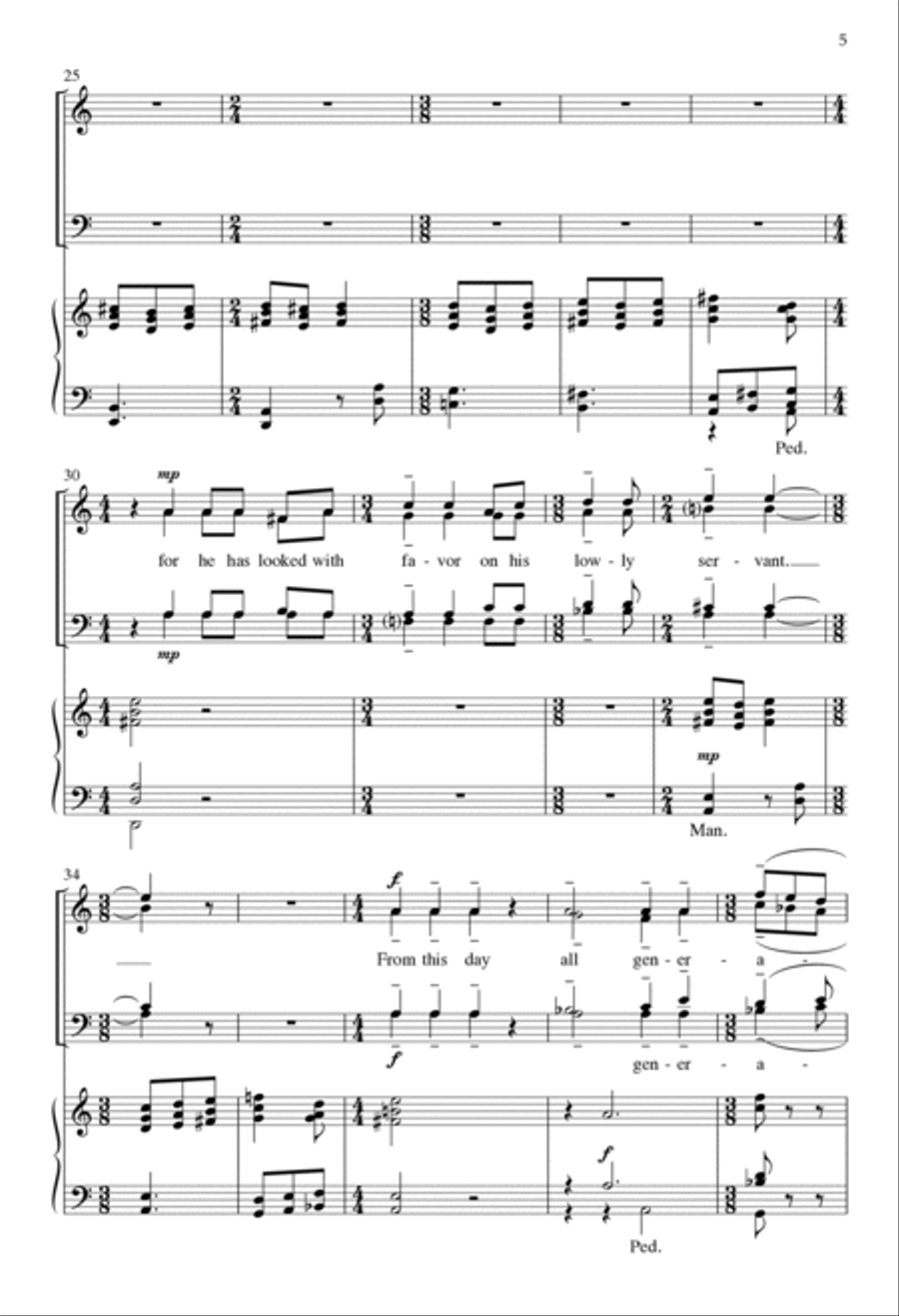 Magnificat and Nunc dimittis 4-Part scores gallery preview page 5