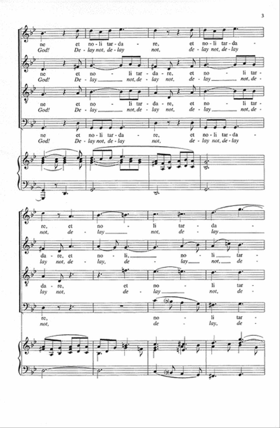 Veni Domine (op. 39) (Come, Thou Son of God) 4-Part scores gallery preview page 3