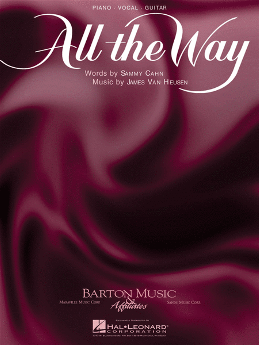 All the Way Piano, Vocal, Guitar scores gallery preview page 1