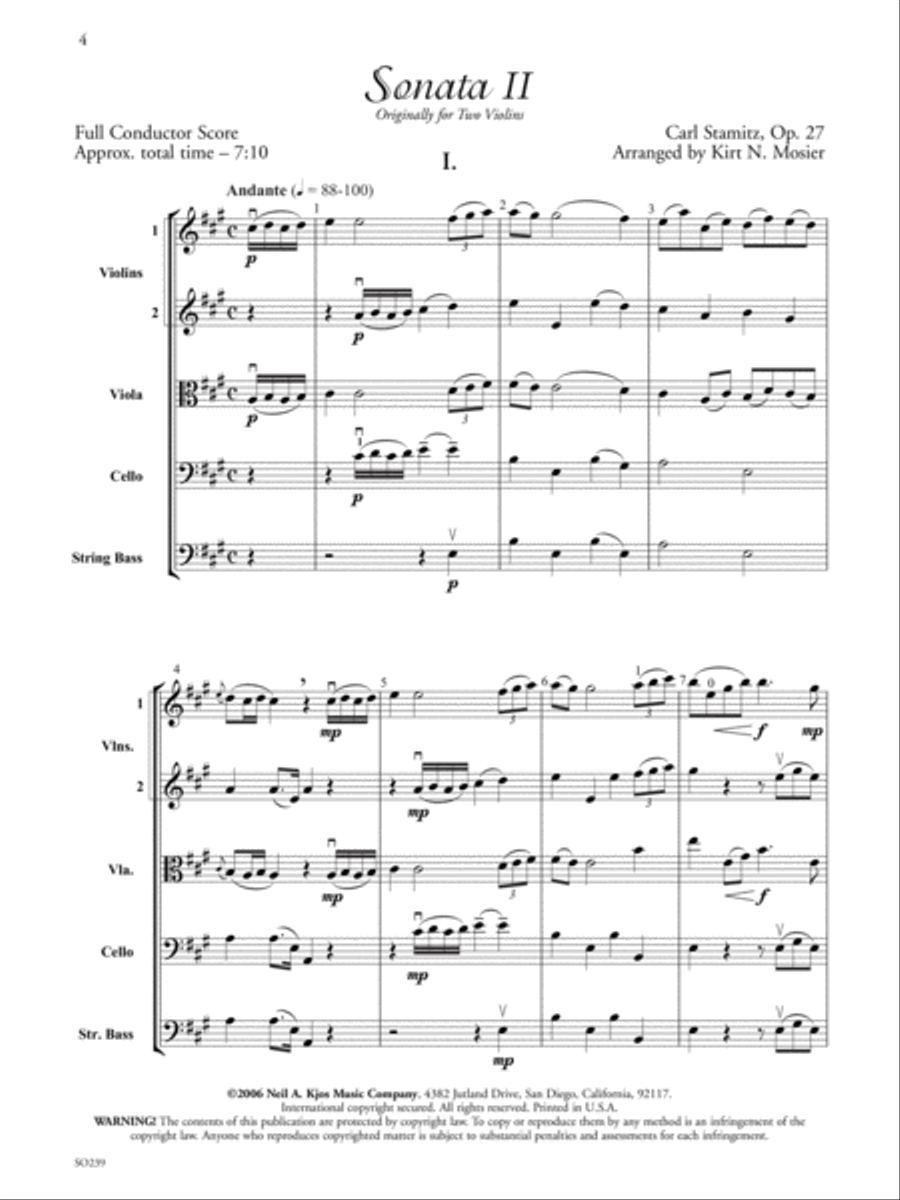 Sonata II String Orchestra scores gallery preview page 2