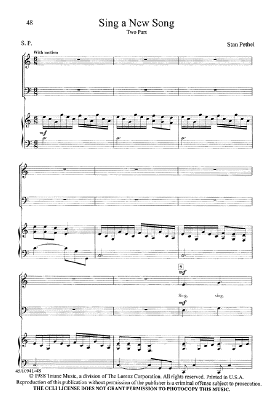 10 Anthems for about 10 Singers Unison Choir scores gallery preview page 49