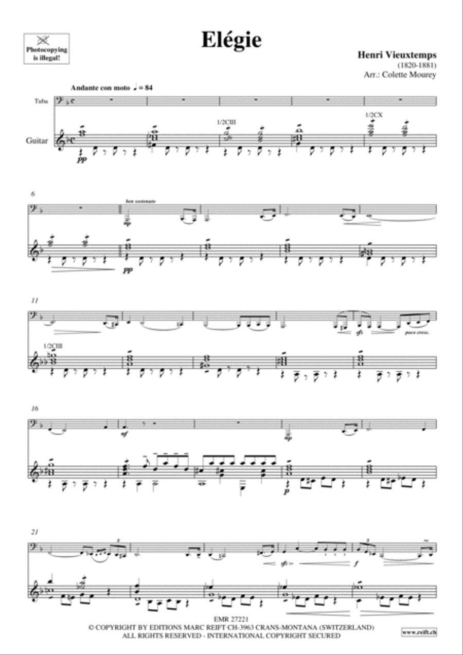 Elegie Tuba scores gallery preview page 6