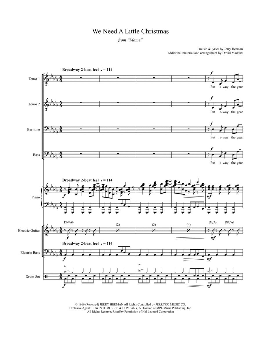 We Need A Little Christmas Small Ensemble scores gallery preview page 1