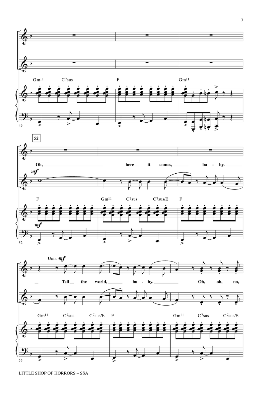 Little Shop Of Horrors (from Little Shop of Horrors) (arr. Mark Brymer) SSA scores gallery preview page 6