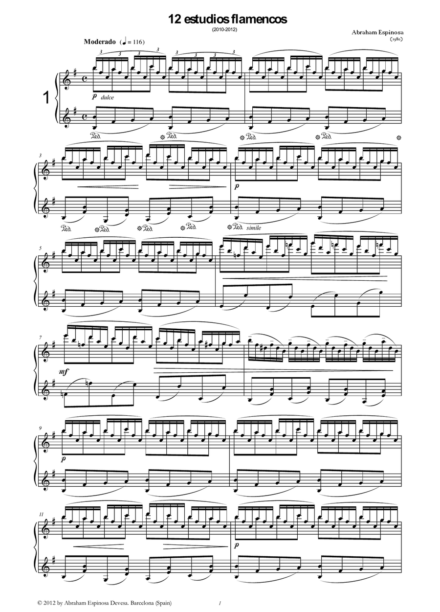 12 estudios flamencos para piano - Libro 1 Piano Solo scores gallery preview page 4