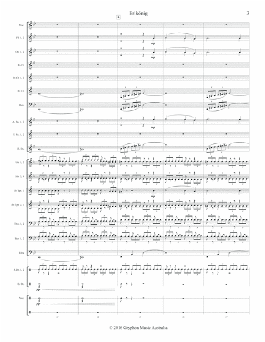 Franz Schubert's Erlkönig (Erl King) arranged for Concert Band Concert Band scores gallery preview page 5