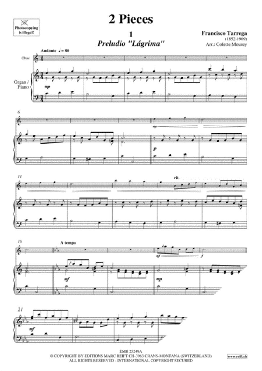 2 Pieces Organ scores gallery preview page 3