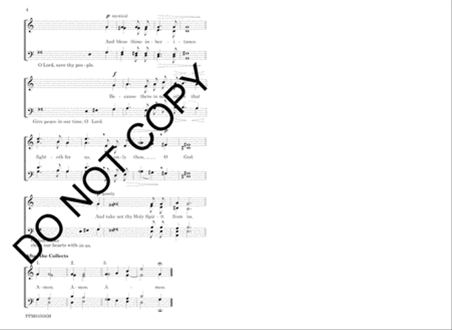 Preces and Responses 4-Part scores gallery preview page 7