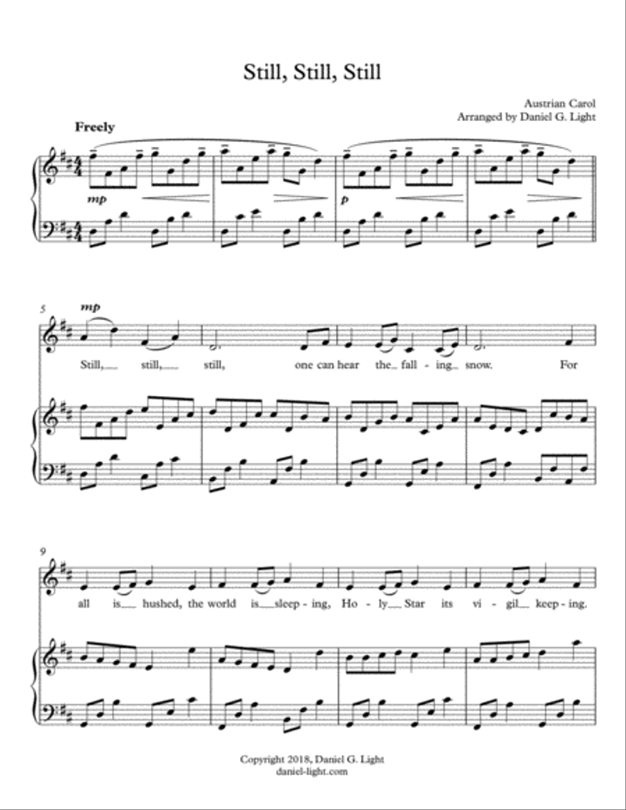 Still, Still, Still (Austrian Carol) Voice scores gallery preview page 1