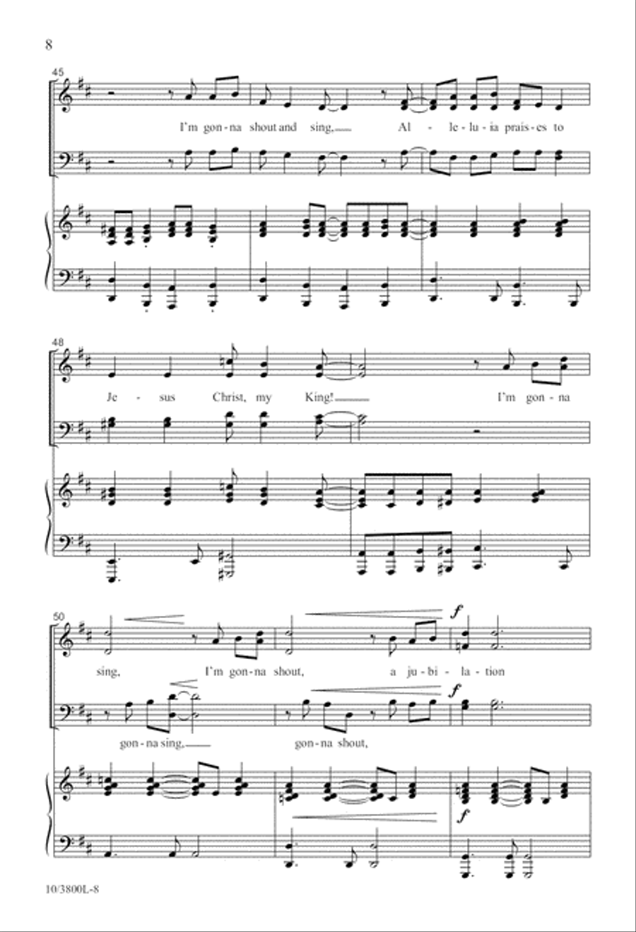 I'm Gonna Sing and Shout! 4-Part scores gallery preview page 8