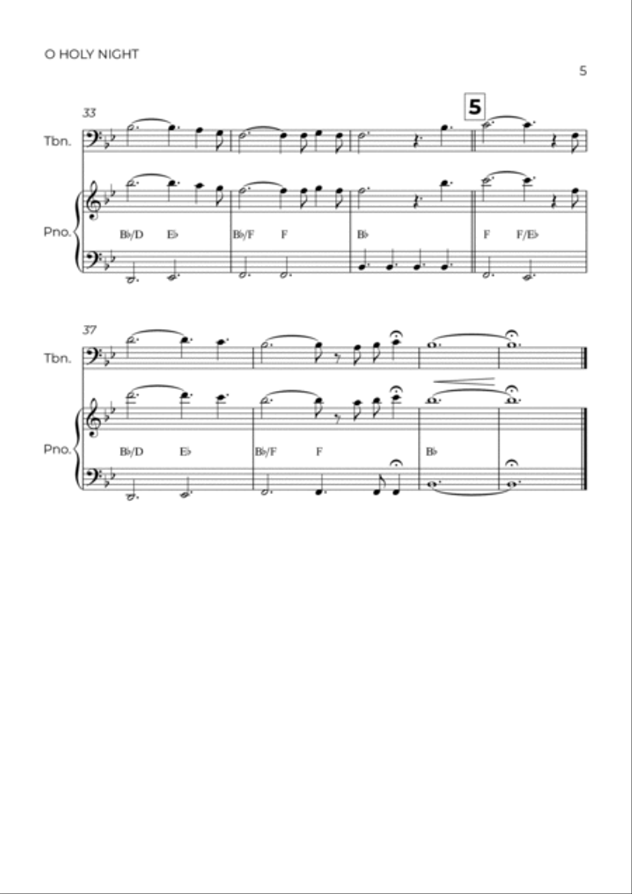 O Holy Night Easy Piano scores gallery preview page 5