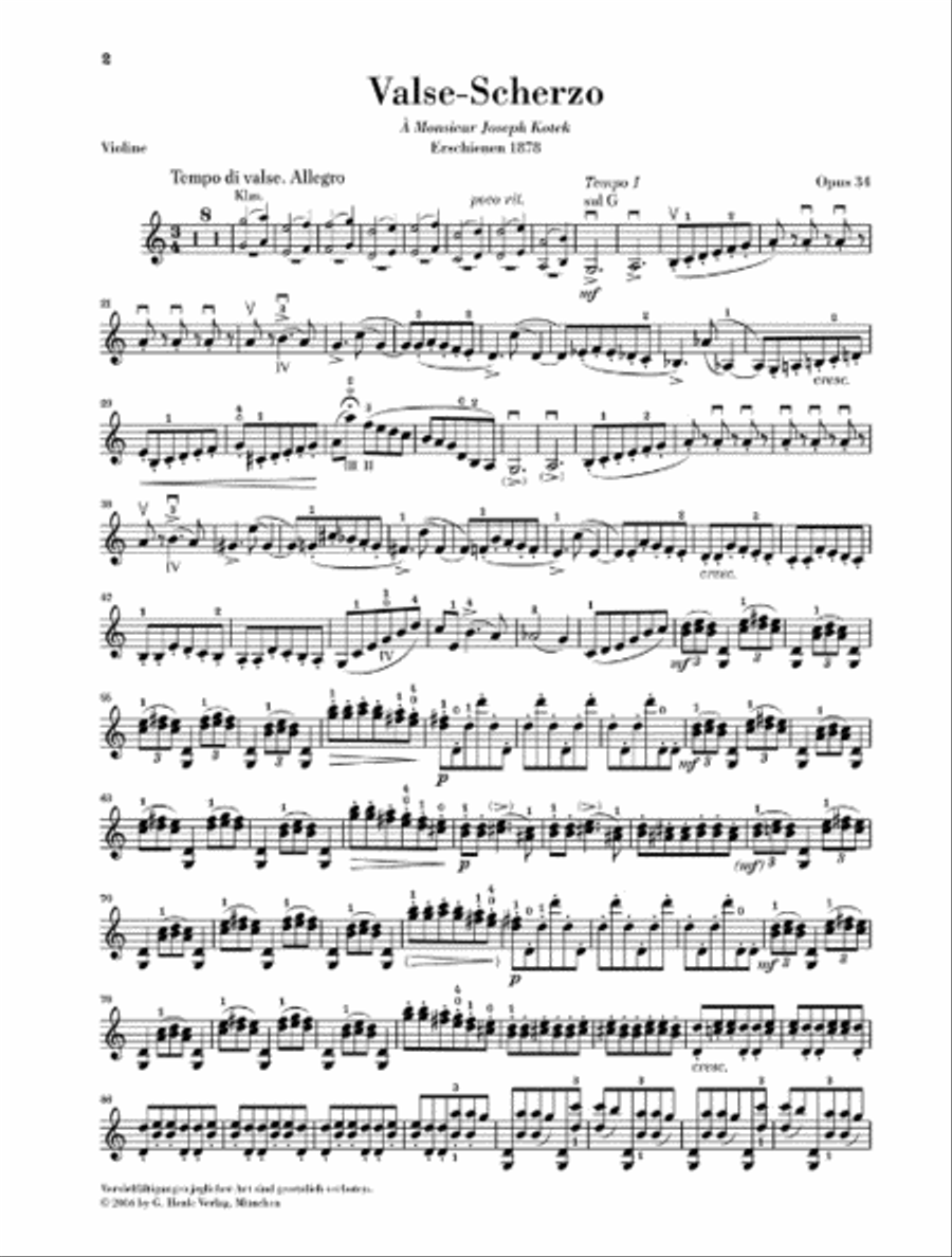 Valse-Scherzo Op. 34 Violin Solo scores gallery preview page 5