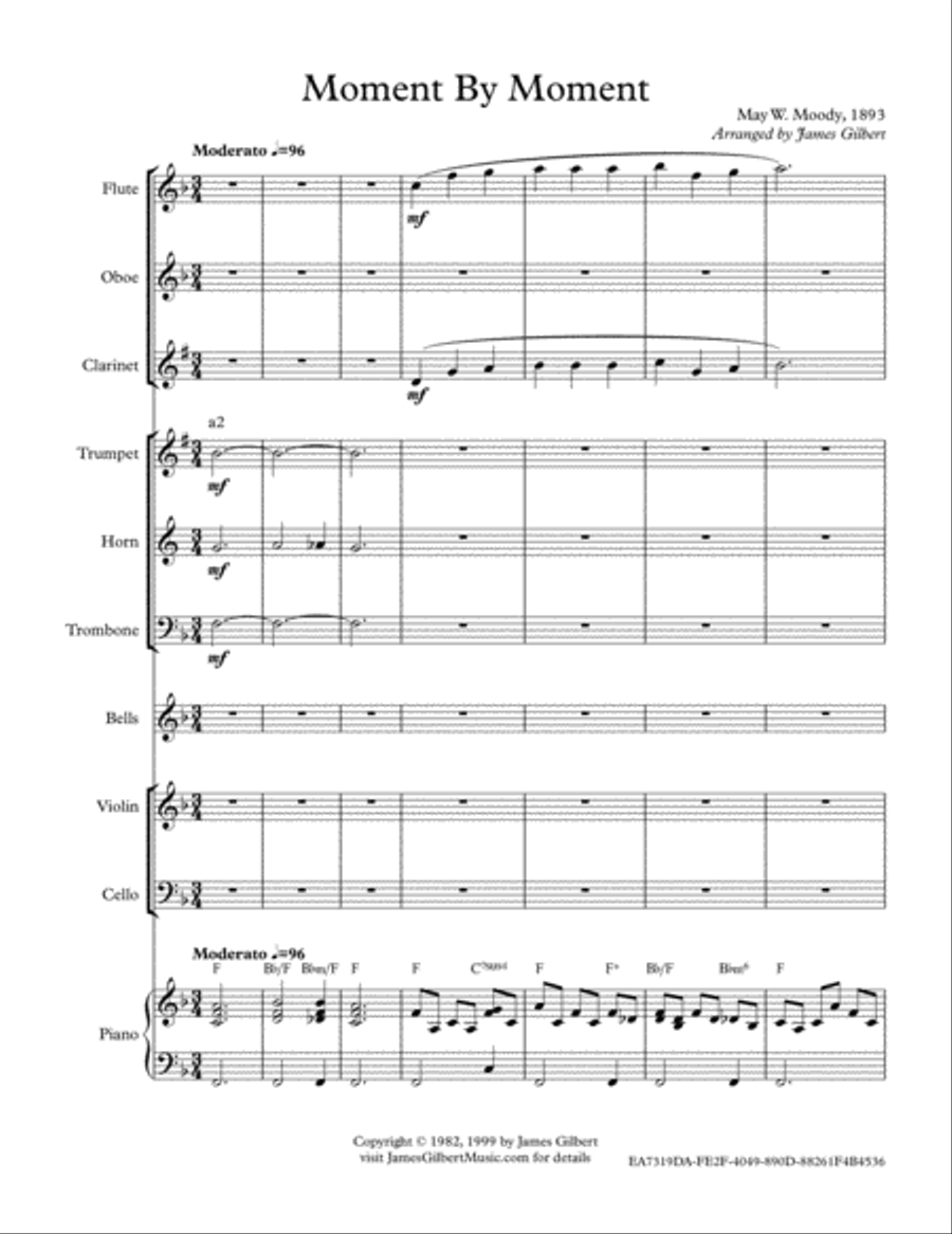Moment By Moment (Version 1) Full Orchestra scores gallery preview page 1