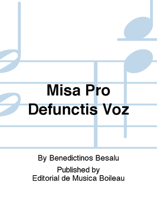 Misa Pro Defunctis Voz