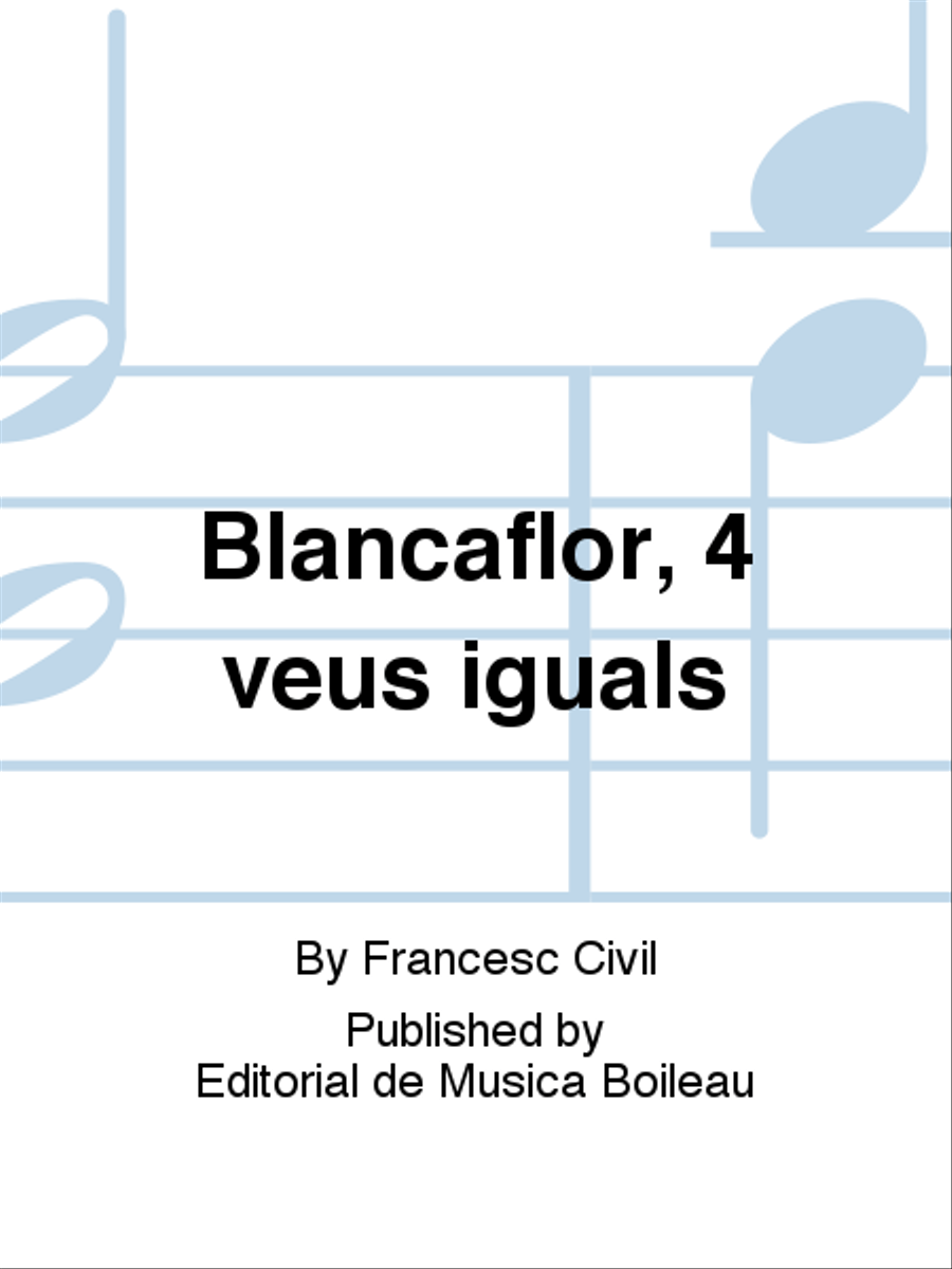 Blancaflor, 4 veus iguals Mixed Choir scores gallery preview page 1