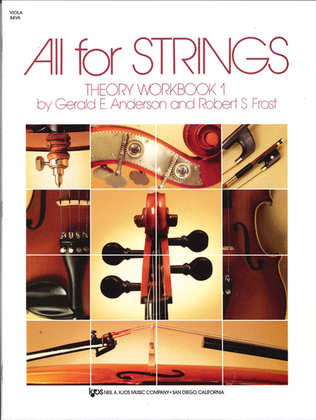 Book cover for All For Strings Theory Workbook 1 - Viola