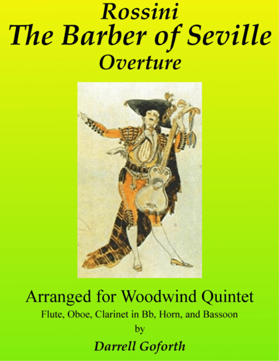 Rossini: The Barber of Seville, Overture arranged for Woodwind Quintet (in F major) Woodwind Quintet scores gallery preview page 1