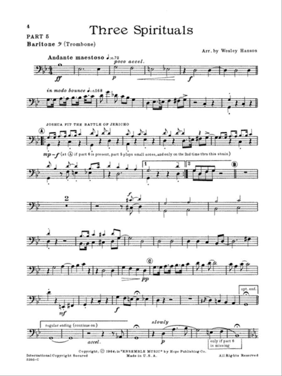 Ensemble Music for Church and School Baritone Horn scores gallery preview page 4
