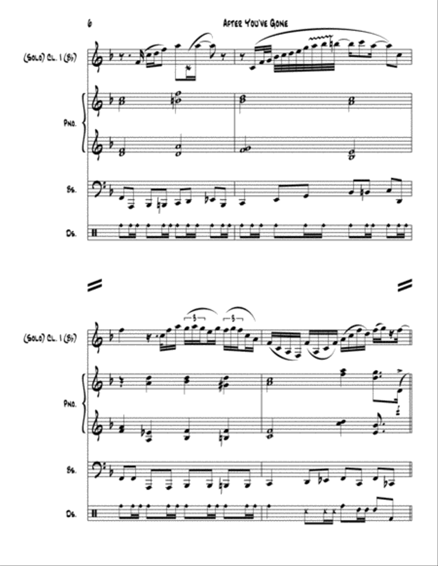 After You've Gone Woodwind Quintet scores gallery preview page 6